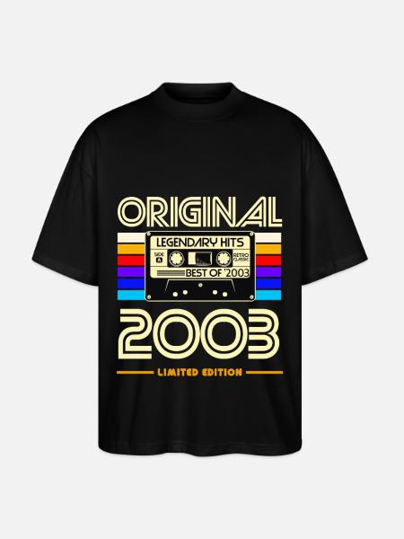 Originale limitierte Kassette von 2003 - Stanley/Stella Oversized Unisex Bio T-Shirt Blaster 2.0 - Schwarz