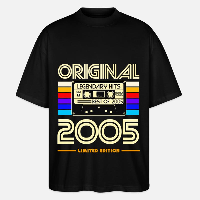 Original 2005 Limited Edition Cassette - T-shirt bio Blaster 2.0 coupe oversize Stanley/Stella Unisexe - noir