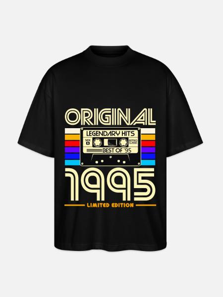 Original 1995 Cassette Limité - T-shirt bio Blaster 2.0 coupe oversize Stanley/Stella Unisexe - noir