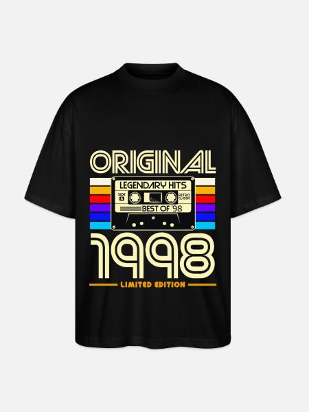 Legendary Cassette 1998 Limited Edition - Stanley/Stella Oversized Unisex Bio T-Shirt Blaster 2.0 - Schwarz