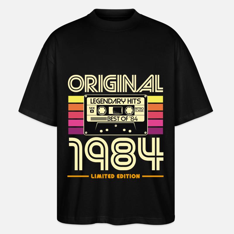 Originalkassette Retro von 1994 - Stanley/Stella Oversized Unisex Bio T-Shirt Blaster 2.0 - Schwarz