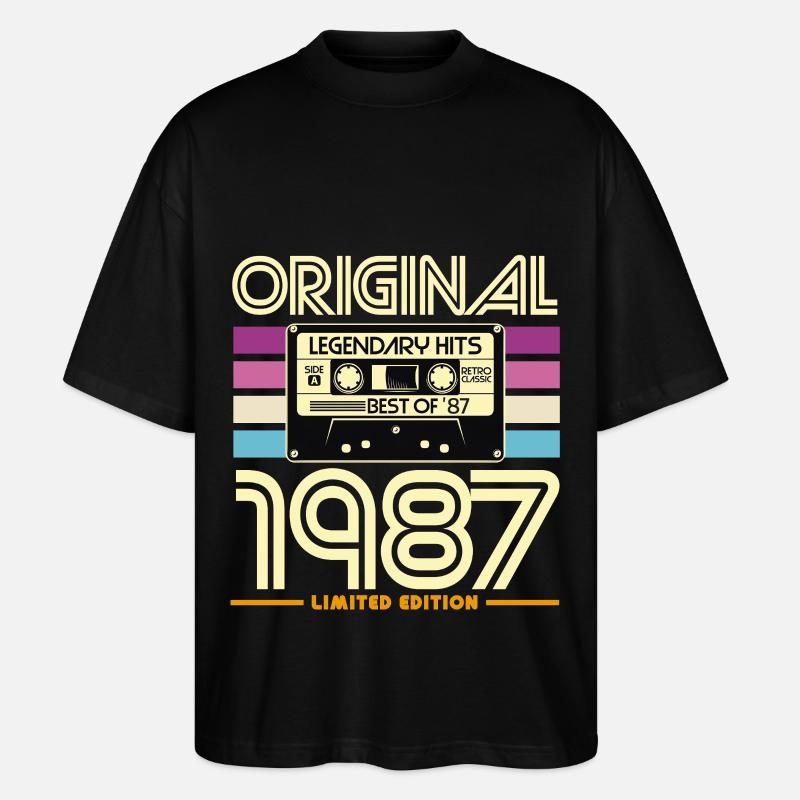 Original 1987 Edition Limitée - T-shirt bio Blaster 2.0 coupe oversize Stanley/Stella Unisexe - noir