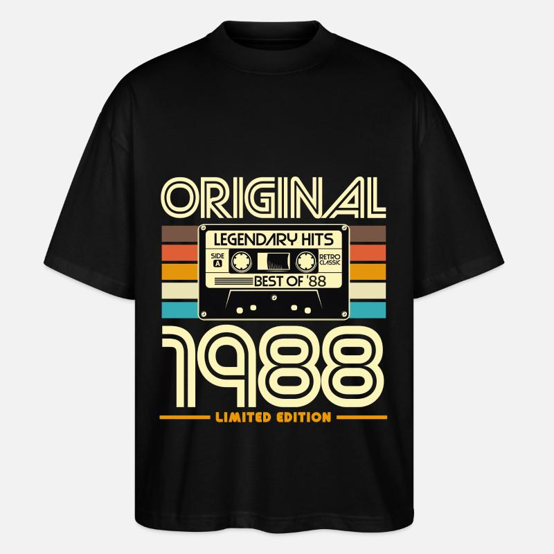 Originale Retro-Hits von 1988 - Stanley/Stella Oversized Unisex Bio T-Shirt Blaster 2.0 - Schwarz