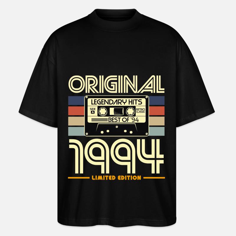 Original 1994 Legacy Cassette - Stanley/Stella Oversized Unisex Organic T-shirt Blaster 2.0 - black