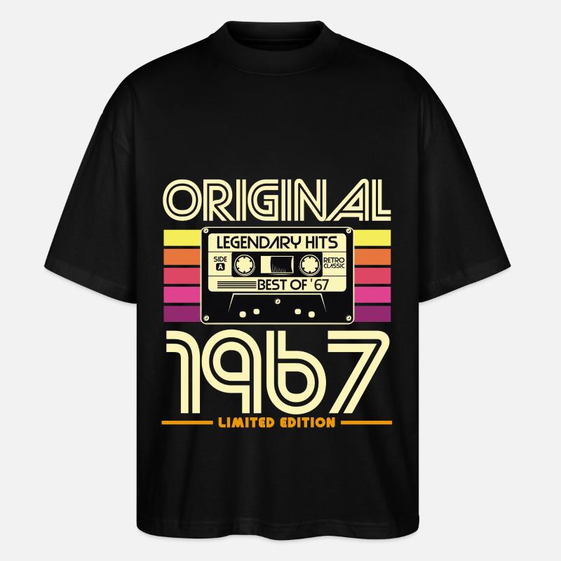 Original 1967 Limited Edition - T-shirt bio Blaster 2.0 coupe oversize Stanley/Stella Unisexe - noir