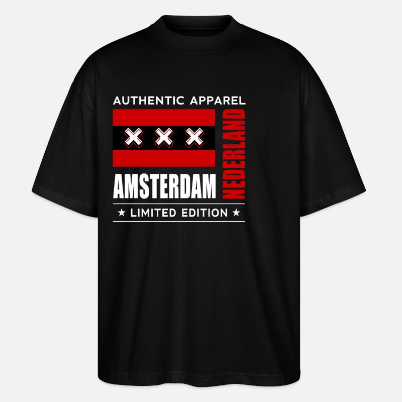 Amsterdam - Stanley/Stella Oversized Unisex Bio T-Shirt Blaster 2.0 - Schwarz