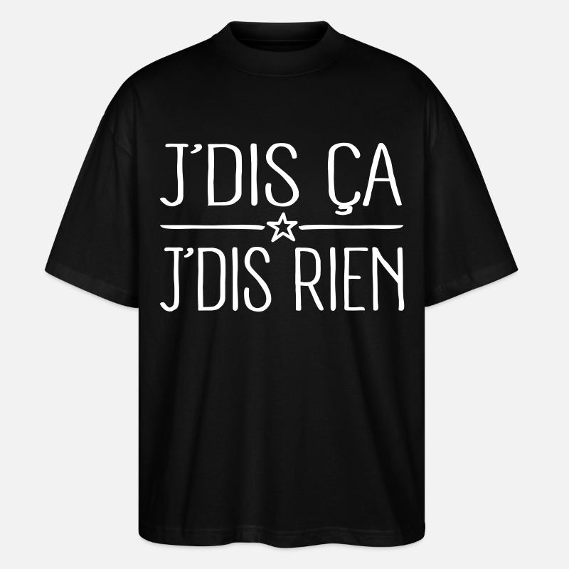 J'dis ça J'dis rien - T-shirt bio Blaster 2.0 coupe oversize Stanley/Stella Unisexe - noir
