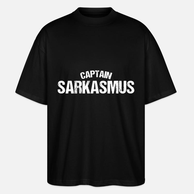 Captain Sarkasmus - Stanley/Stella Oversized Unisex Bio T-Shirt Blaster 2.0 - Schwarz