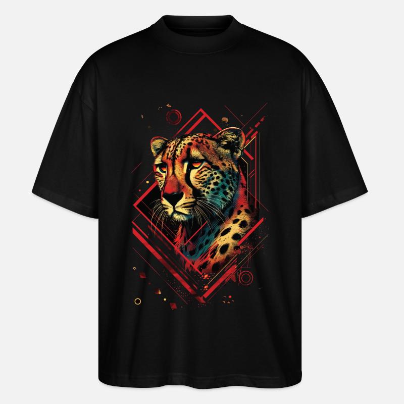 Gepard - Stanley/Stella Oversized Unisex Bio T-Shirt Blaster 2.0 - Schwarz