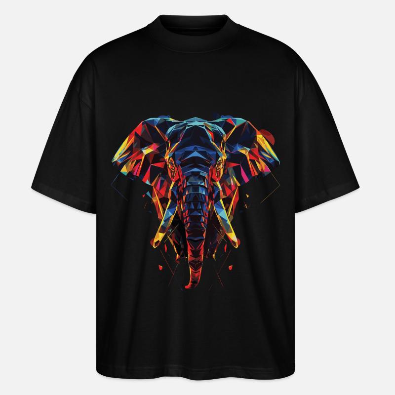 Éléphant - T-shirt bio Blaster 2.0 coupe oversize Stanley/Stella Unisexe - noir