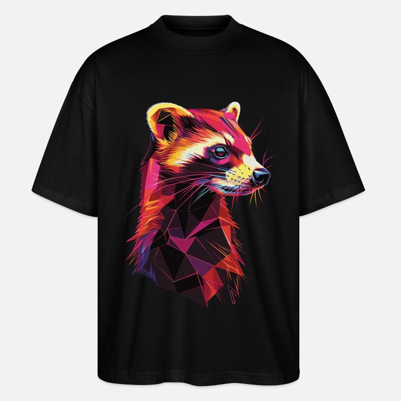 Frettchen - Stanley/Stella Oversized Unisex Bio T-Shirt Blaster 2.0 - Schwarz