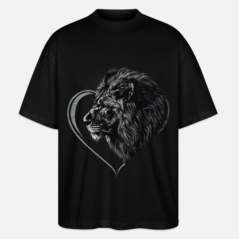 Lion - T-shirt bio Blaster 2.0 coupe oversize Stanley/Stella Unisexe - noir
