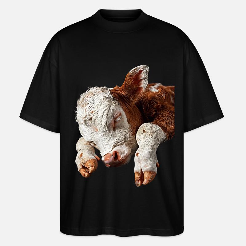 Cow - Stanley/Stella Oversized Unisex Organic T-shirt Blaster 2.0 - black