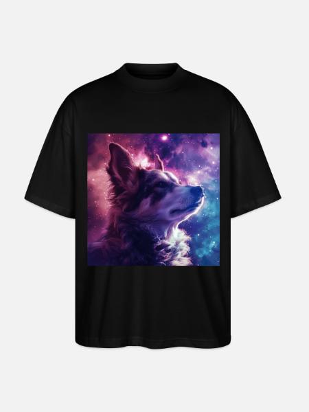 Chien - T-shirt bio Blaster 2.0 coupe oversize Stanley/Stella Unisexe - noir
