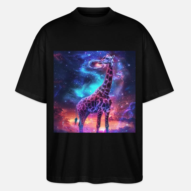 Giraffe - Stanley/Stella Oversized Unisex Bio T-Shirt Blaster 2.0 - Schwarz
