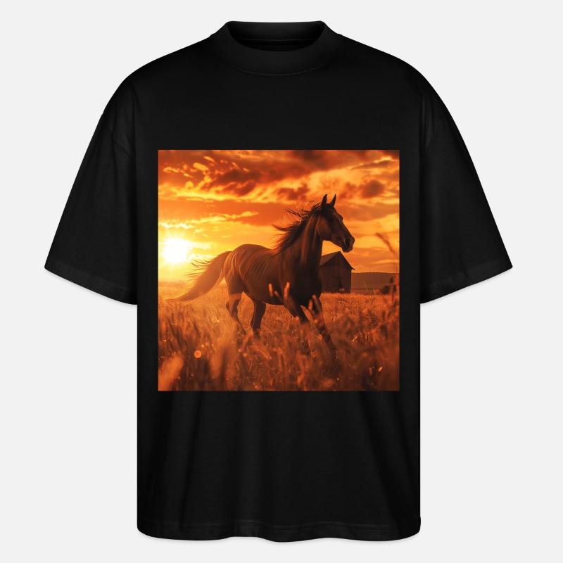 Cheval - T-shirt bio Blaster 2.0 coupe oversize Stanley/Stella Unisexe - noir