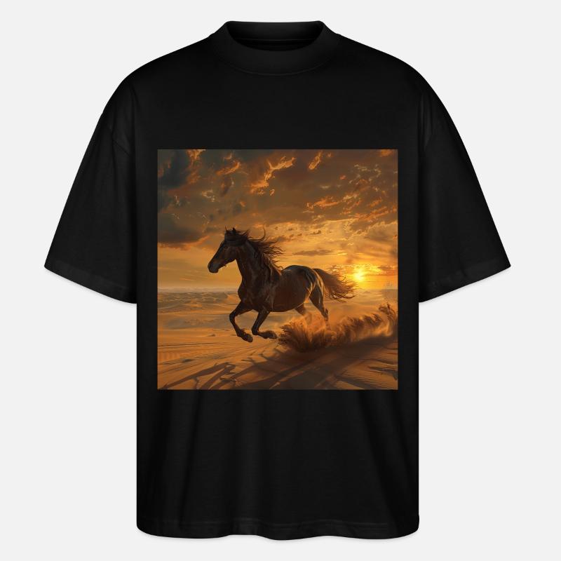 Cheval - T-shirt bio Blaster 2.0 coupe oversize Stanley/Stella Unisexe - noir