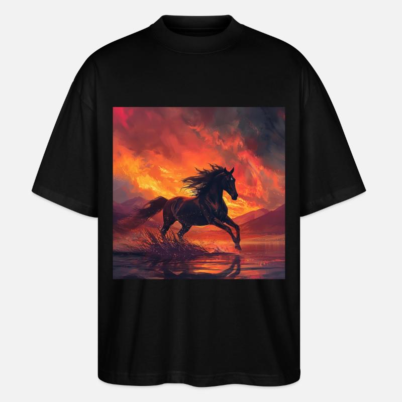 Cheval - T-shirt bio Blaster 2.0 coupe oversize Stanley/Stella Unisexe - noir