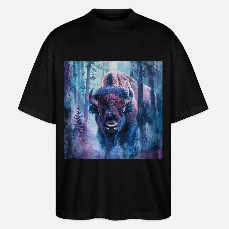 Bison - T-shirt bio Blaster 2.0 coupe oversize Stanley/Stella Unisexe - noir