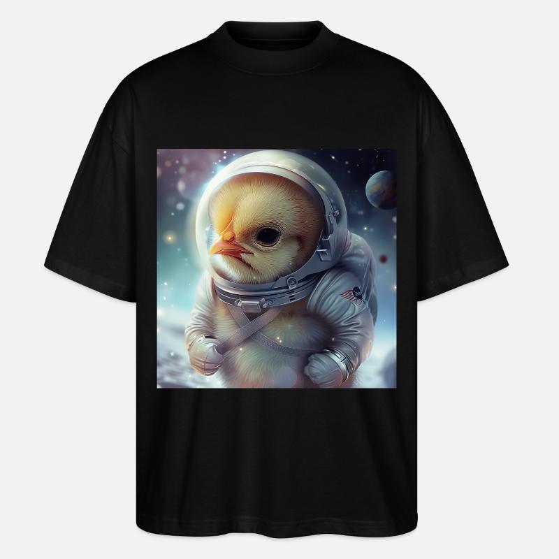 Huhn - Stanley/Stella Oversized Unisex Bio T-Shirt Blaster 2.0 - Schwarz