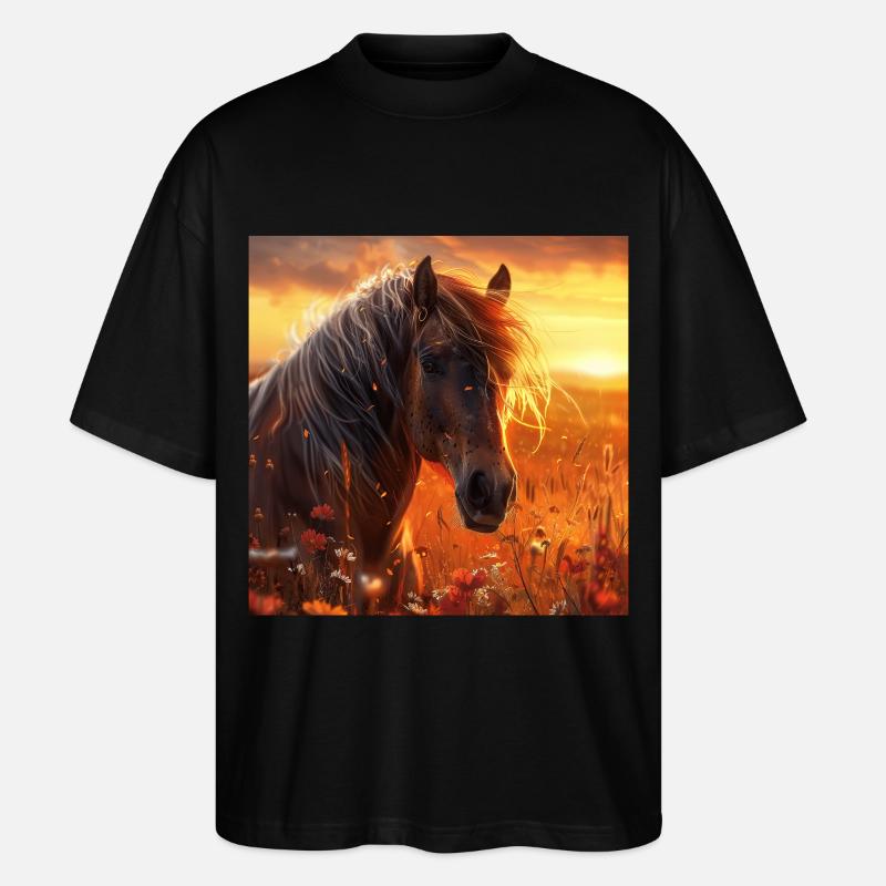 Cheval - T-shirt bio Blaster 2.0 coupe oversize Stanley/Stella Unisexe - noir