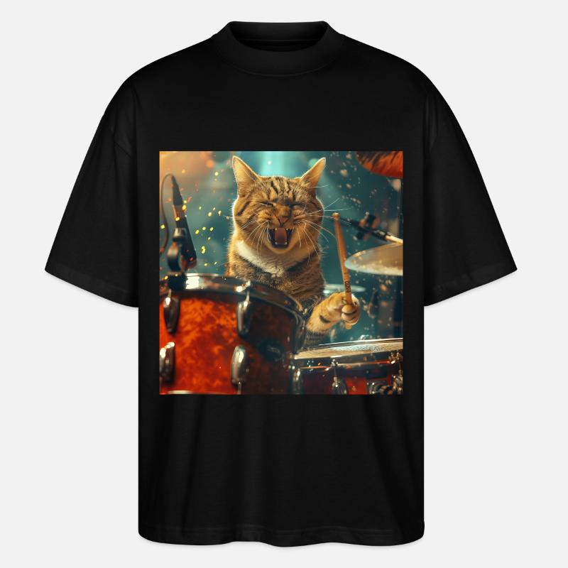 Chat - T-shirt bio Blaster 2.0 coupe oversize Stanley/Stella Unisexe - noir