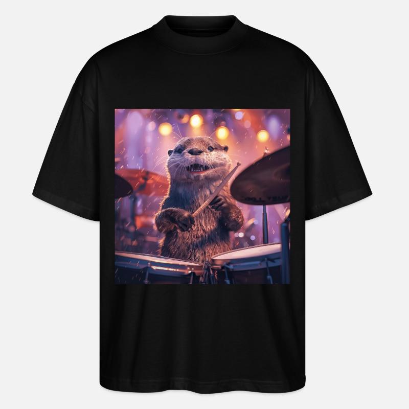 Otter - Stanley/Stella Oversized Unisex Bio T-Shirt Blaster 2.0 - Schwarz