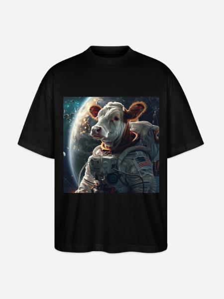Kuh - Stanley/Stella Oversized Unisex Bio T-Shirt Blaster 2.0 - Schwarz