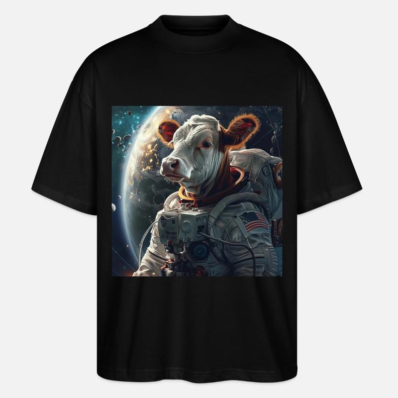 Vache - T-shirt bio Blaster 2.0 coupe oversize Stanley/Stella Unisexe - noir