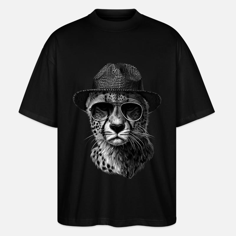 Guépard - T-shirt bio Blaster 2.0 coupe oversize Stanley/Stella Unisexe - noir