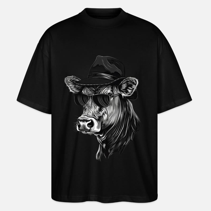 Vache - T-shirt bio Blaster 2.0 coupe oversize Stanley/Stella Unisexe - noir