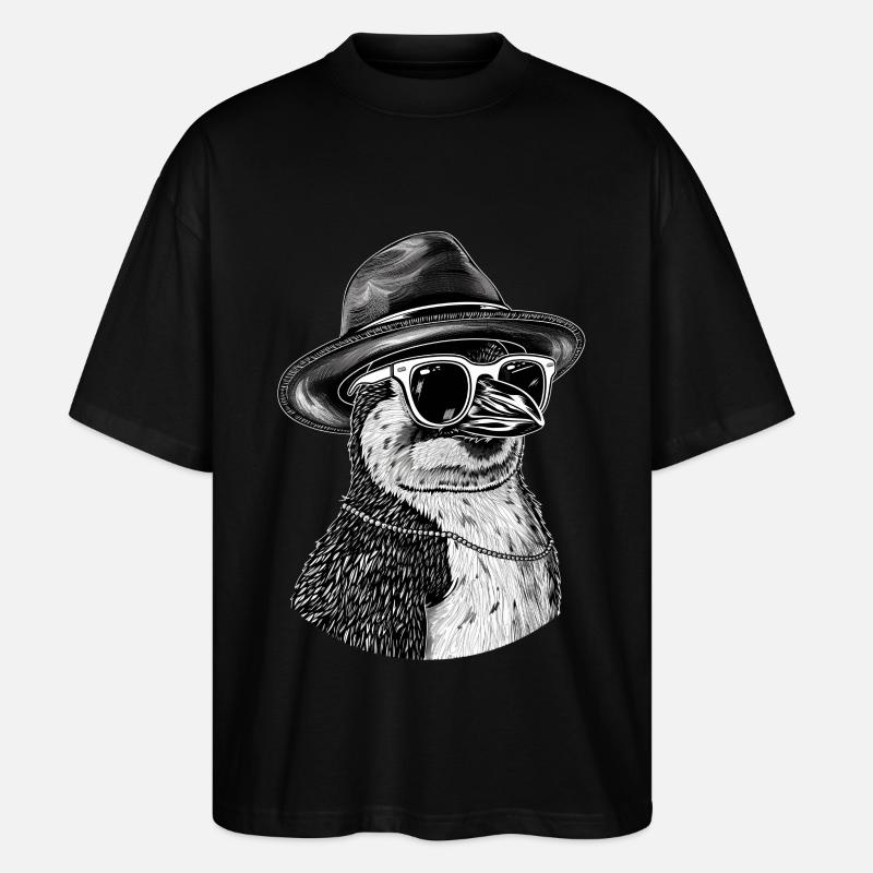 Pinguin - Stanley/Stella Oversized Unisex Bio T-Shirt Blaster 2.0 - Schwarz