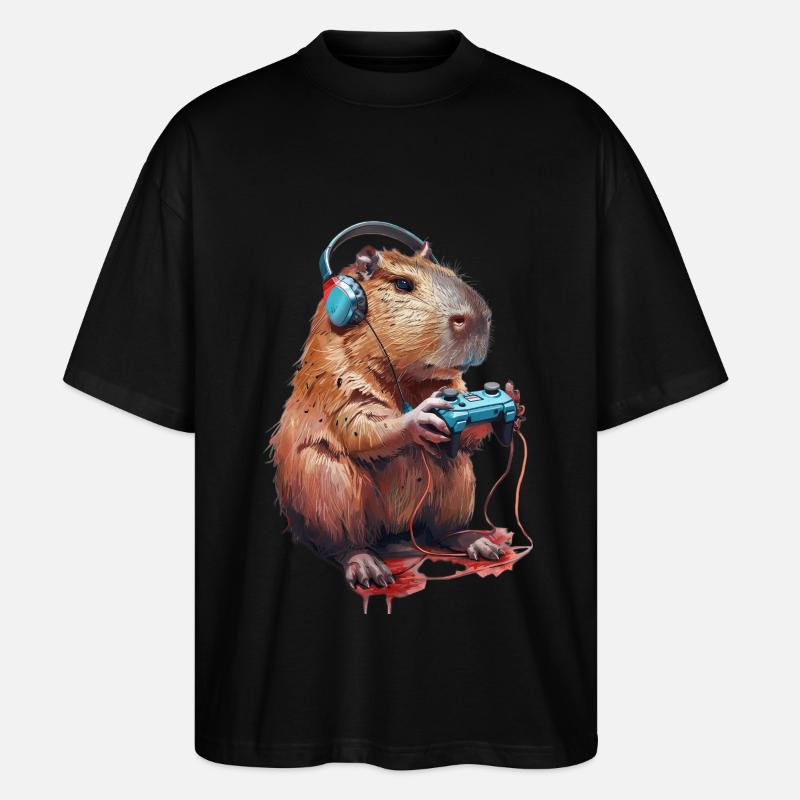 Wasserschwein - Stanley/Stella Oversized Unisex Bio T-Shirt Blaster 2.0 - Schwarz