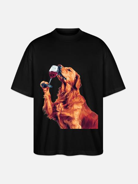 Golden Retriever - Stanley/Stella Oversized Unisex Organic T-shirt Blaster 2.0 - black