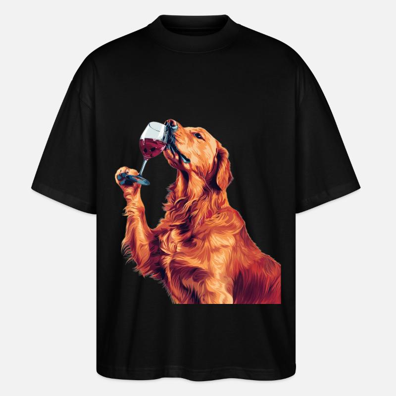 Golden Retriever - Stanley/Stella Oversized Unisex Bio T-Shirt Blaster 2.0 - Schwarz