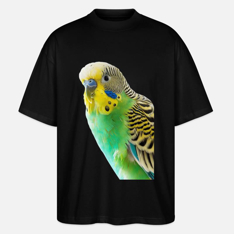 Perruche ondulée - T-shirt bio Blaster 2.0 coupe oversize Stanley/Stella Unisexe - noir