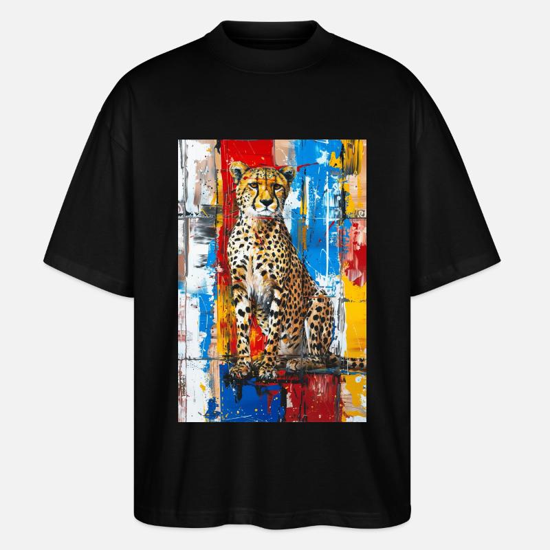 Guépard - T-shirt bio Blaster 2.0 coupe oversize Stanley/Stella Unisexe - noir