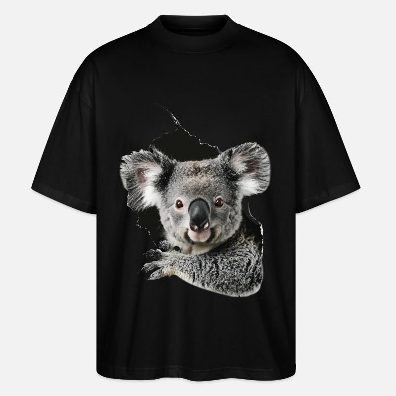 Koala - Stanley/Stella Oversized Unisex Bio T-Shirt Blaster 2.0 - Schwarz