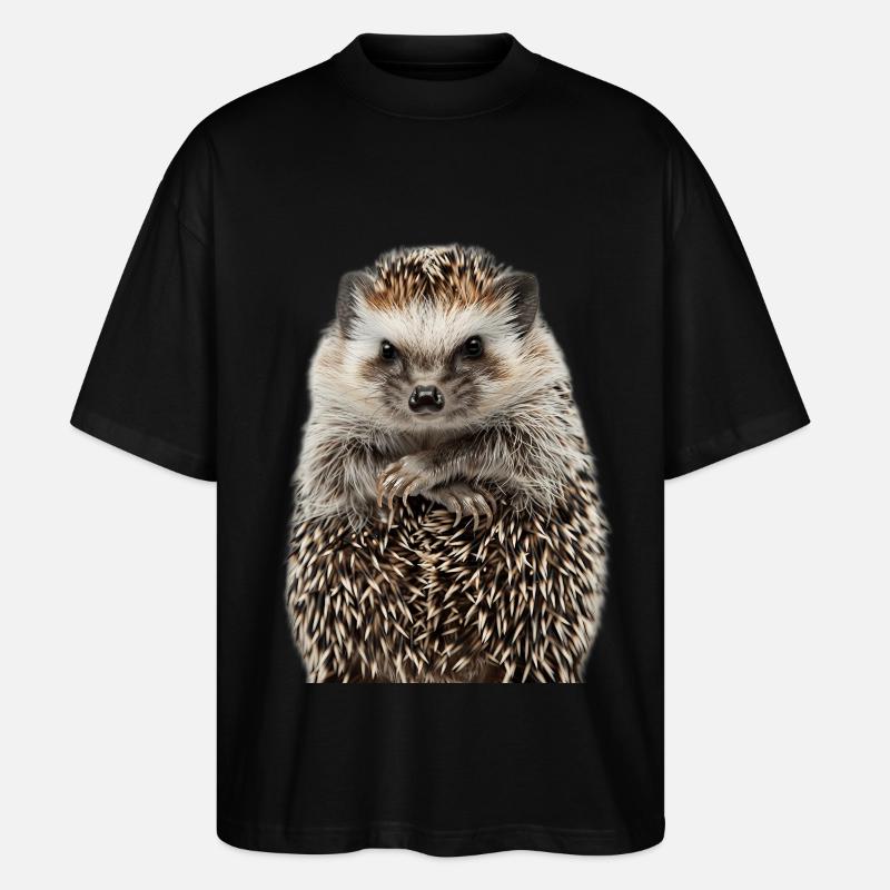 Hedgehog - Stanley/Stella Oversized Unisex Organic T-shirt Blaster 2.0 - black