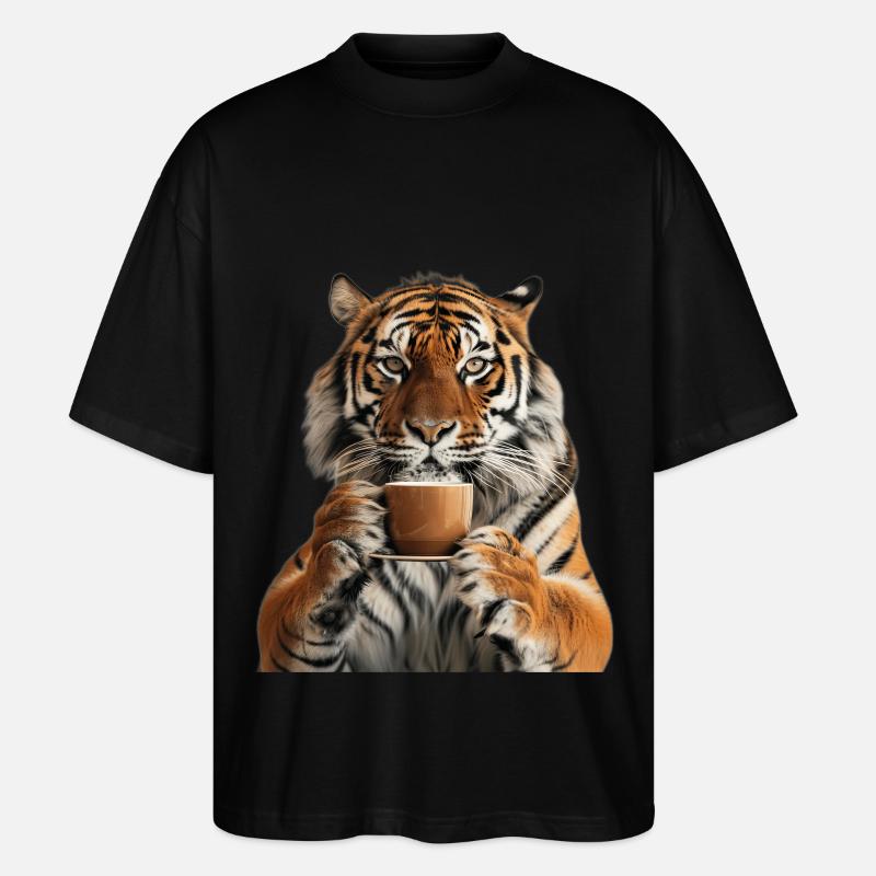 Tiger - Stanley/Stella Oversized Unisex Bio T-Shirt Blaster 2.0 - Schwarz