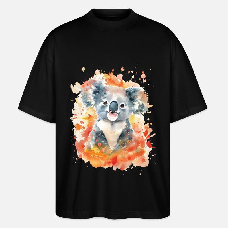 Koala - Stanley/Stella Oversized Unisex Organic T-shirt Blaster 2.0 - black