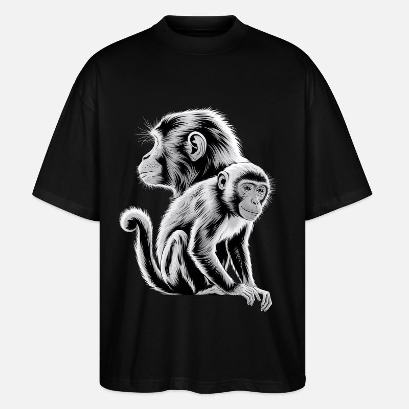 Monkey - Stanley/Stella Oversized Unisex Organic T-shirt Blaster 2.0 - black