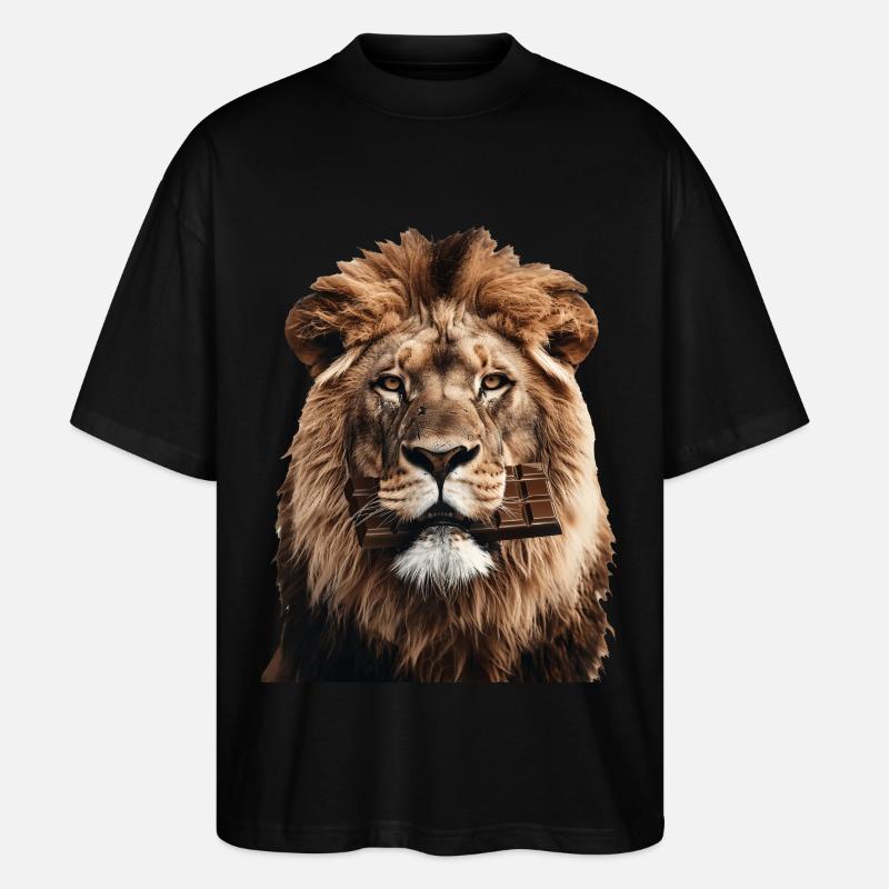 Löwe - Stanley/Stella Oversized Unisex Bio T-Shirt Blaster 2.0 - Schwarz