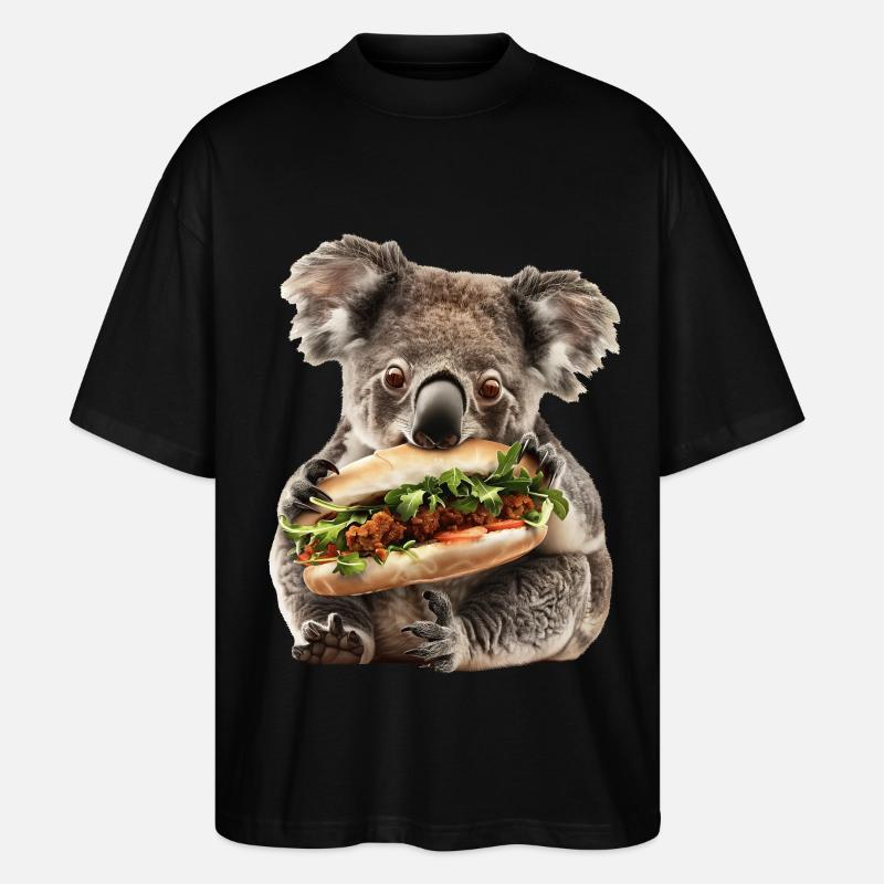 Koala - Stanley/Stella Oversized Unisex Bio T-Shirt Blaster 2.0 - Schwarz