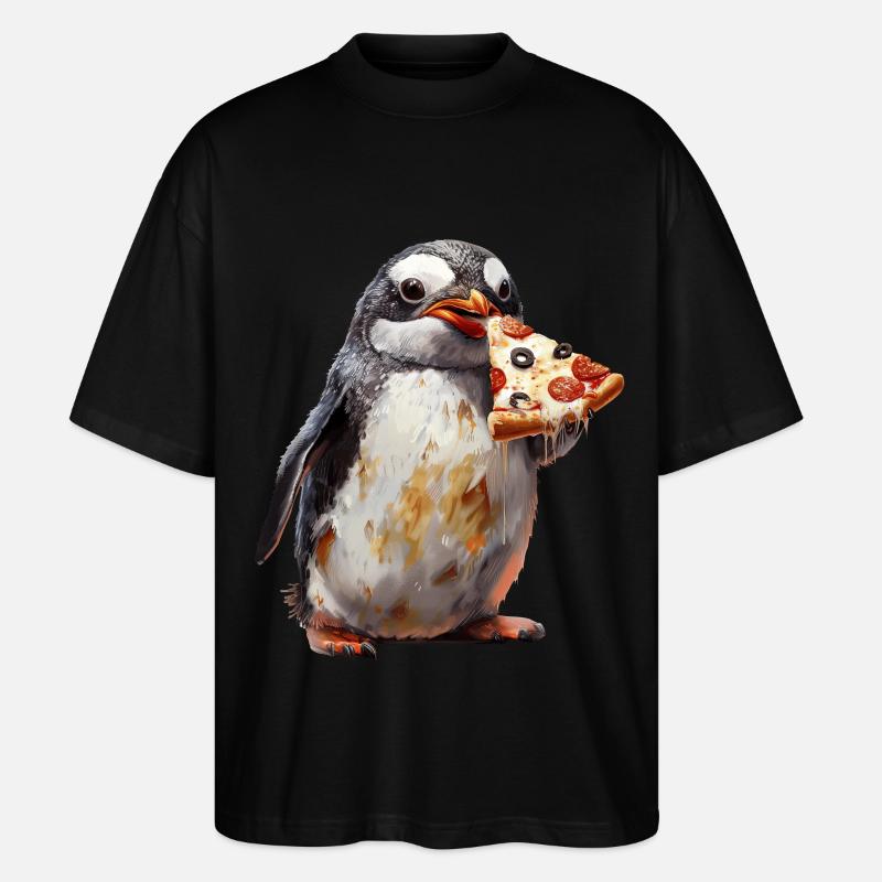 Pinguin - Stanley/Stella Oversized Unisex Bio T-Shirt Blaster 2.0 - Schwarz