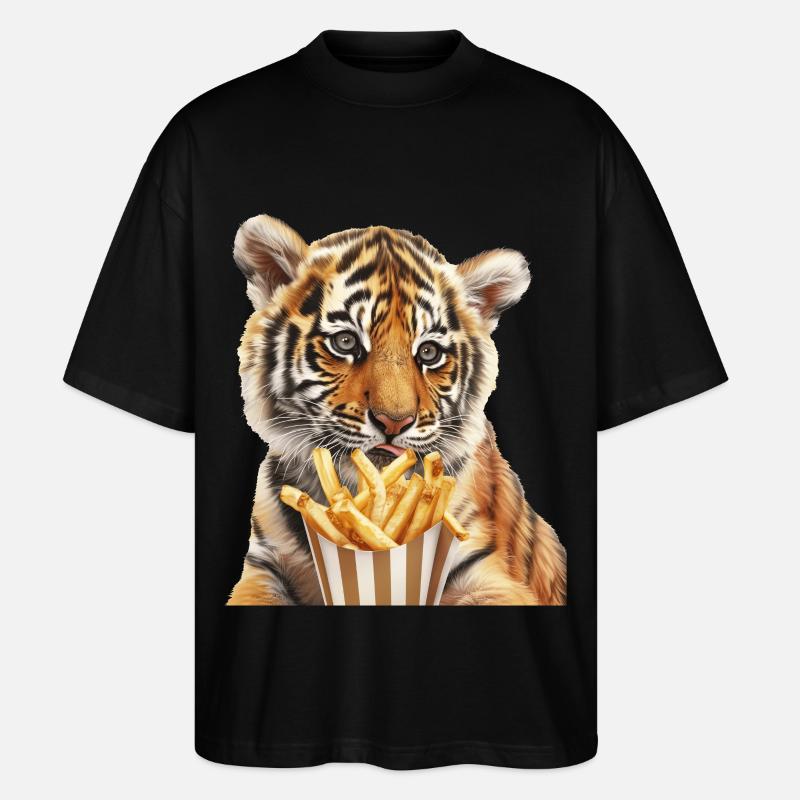 Tiger - Stanley/Stella Oversized Unisex Bio T-Shirt Blaster 2.0 - Schwarz