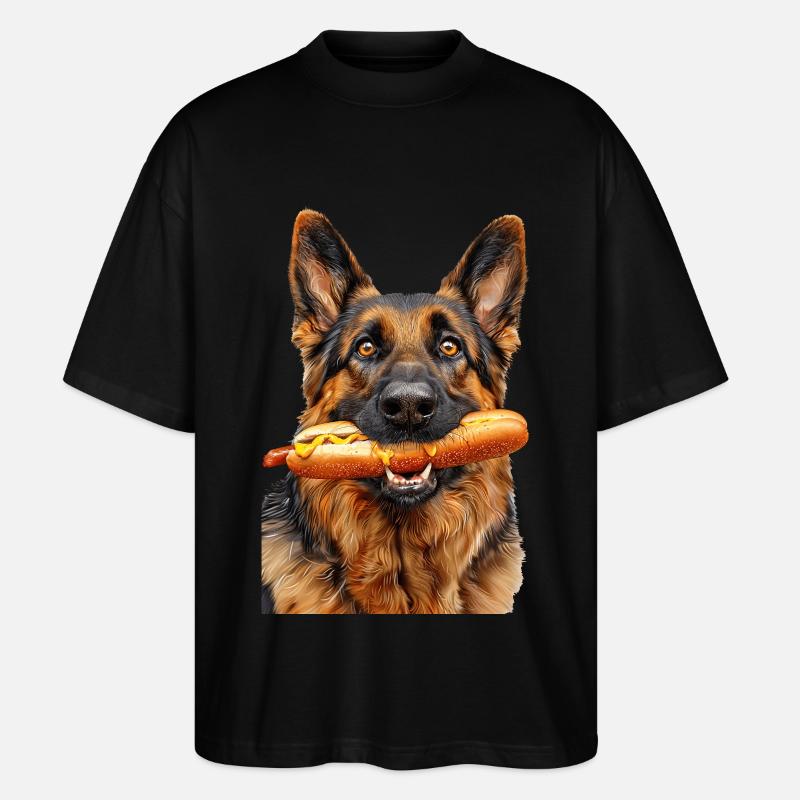Deutscher Schäferhund - Stanley/Stella Oversized Unisex Bio T-Shirt Blaster 2.0 - Schwarz
