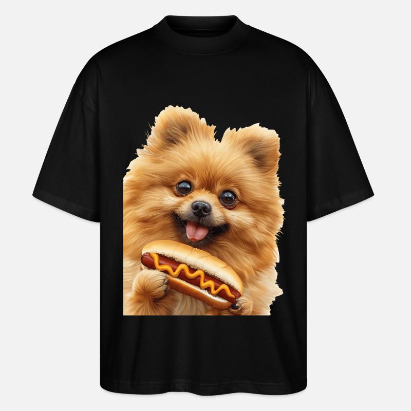 Zwergspitz - Stanley/Stella Oversized Unisex Bio T-Shirt Blaster 2.0 - Schwarz