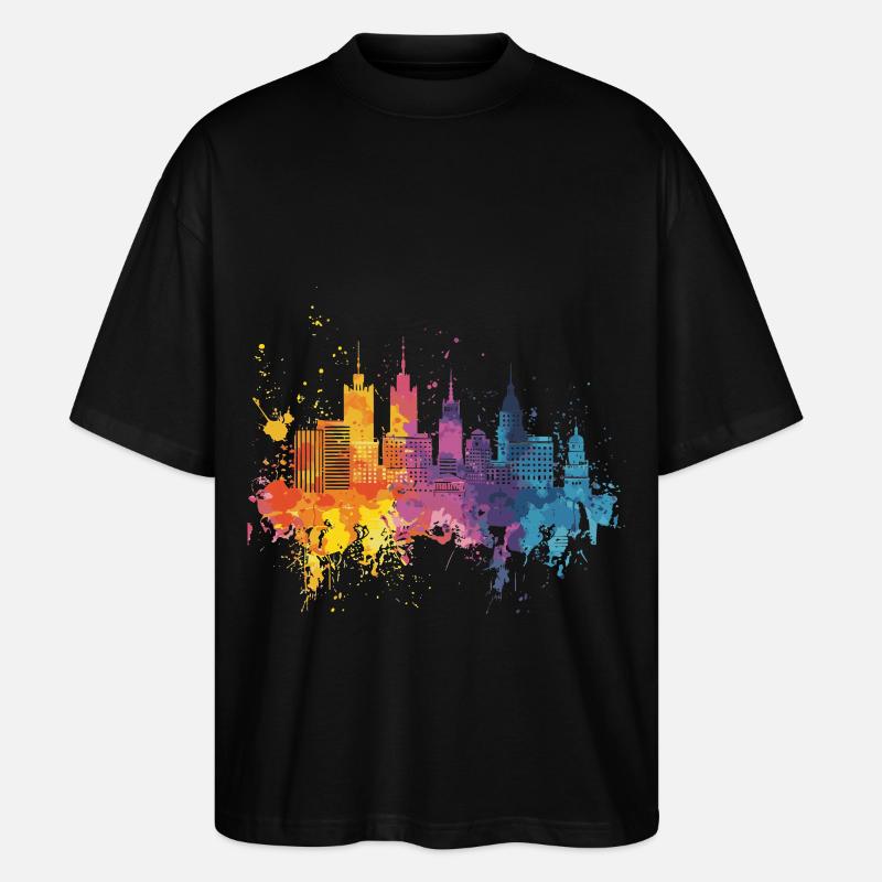 Katowice - T-shirt bio Blaster 2.0 coupe oversize Stanley/Stella Unisexe - noir