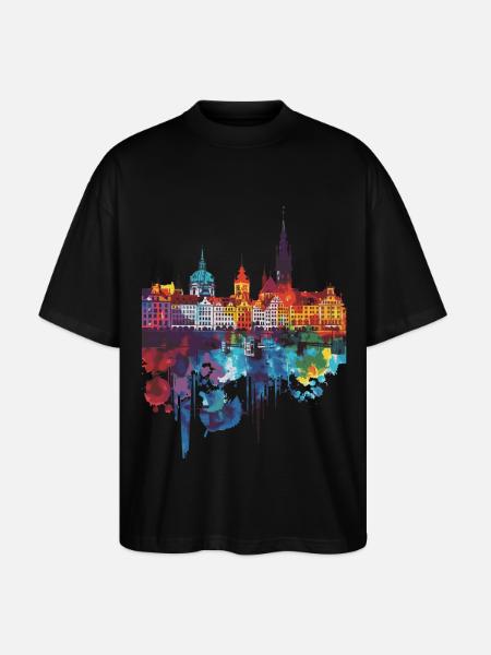 Wroclaw - Stanley/Stella Oversized Unisex Organic T-shirt Blaster 2.0 - black
